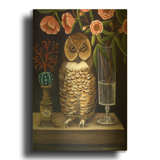 'Curious and Wise' By Catherine A Nolin Gold Metal Wall Art