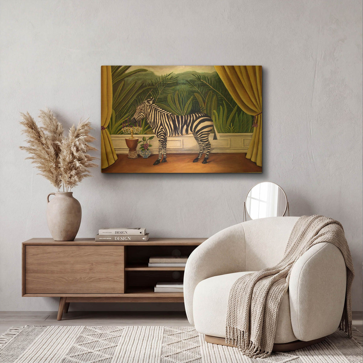 'Zebra' By Catherine A Nolin Gold Metal Wall Art