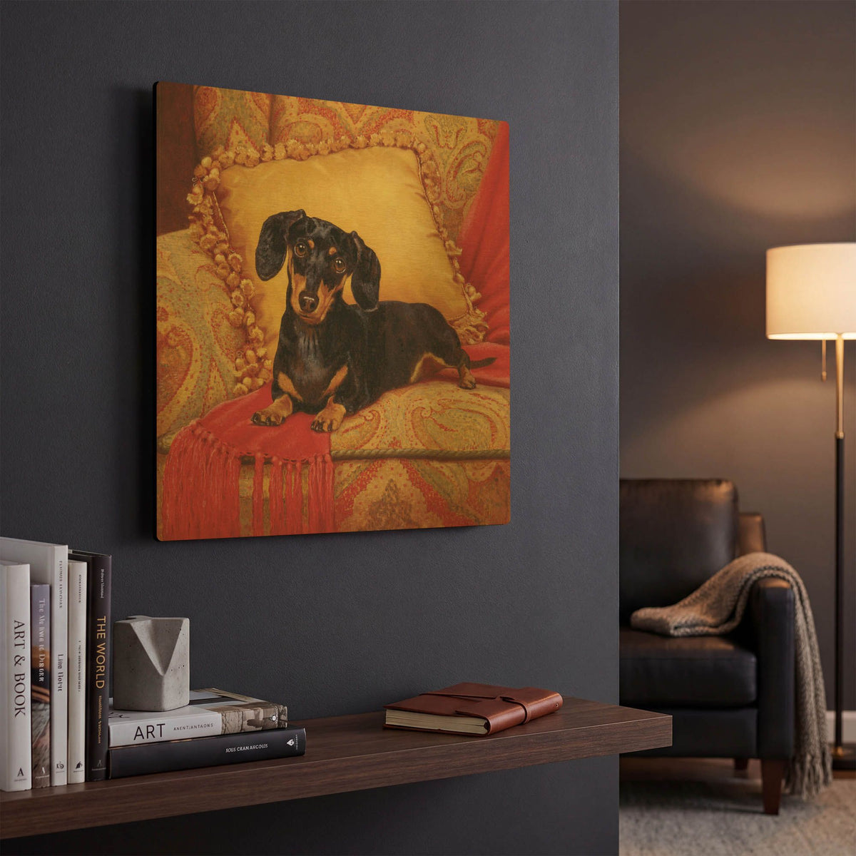 'Comfy' By Christopher Nick Gold Metal Wall Art