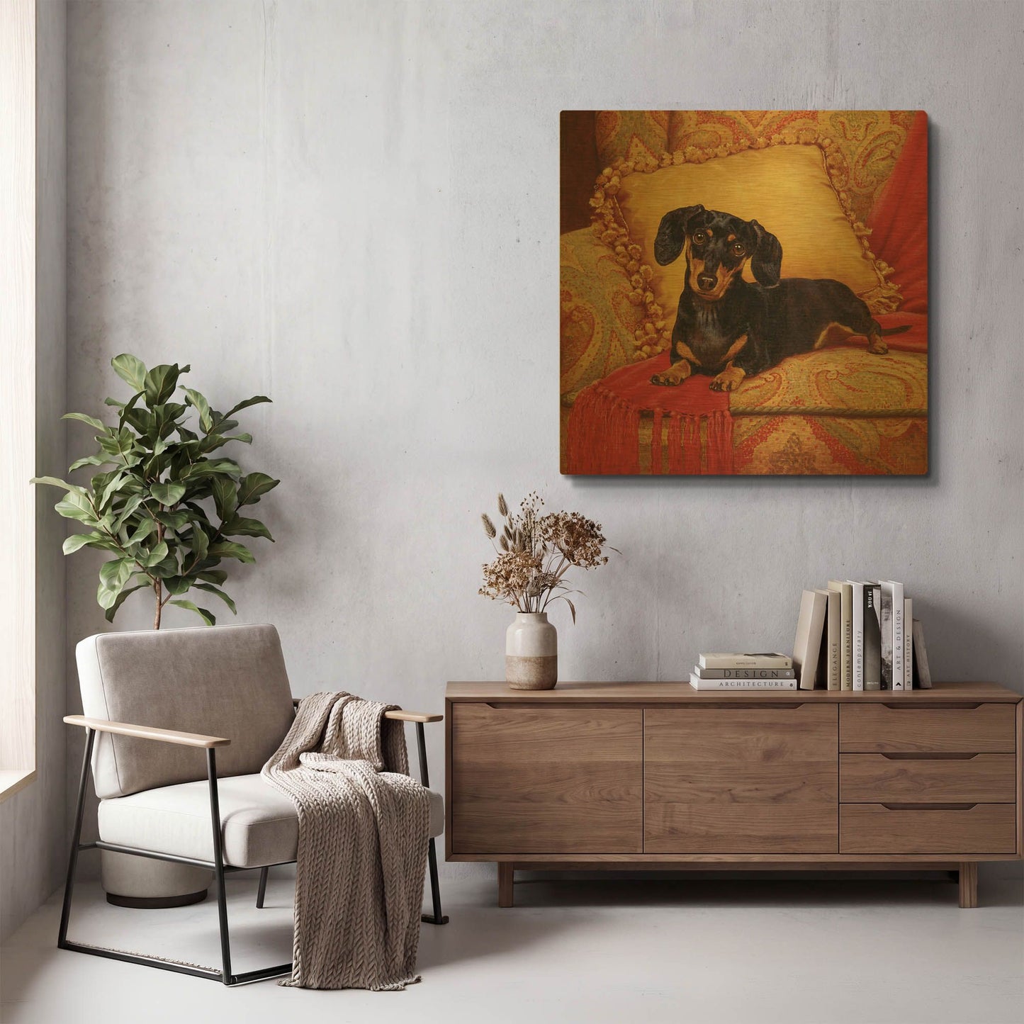 'Comfy' By Christopher Nick Gold Metal Wall Art