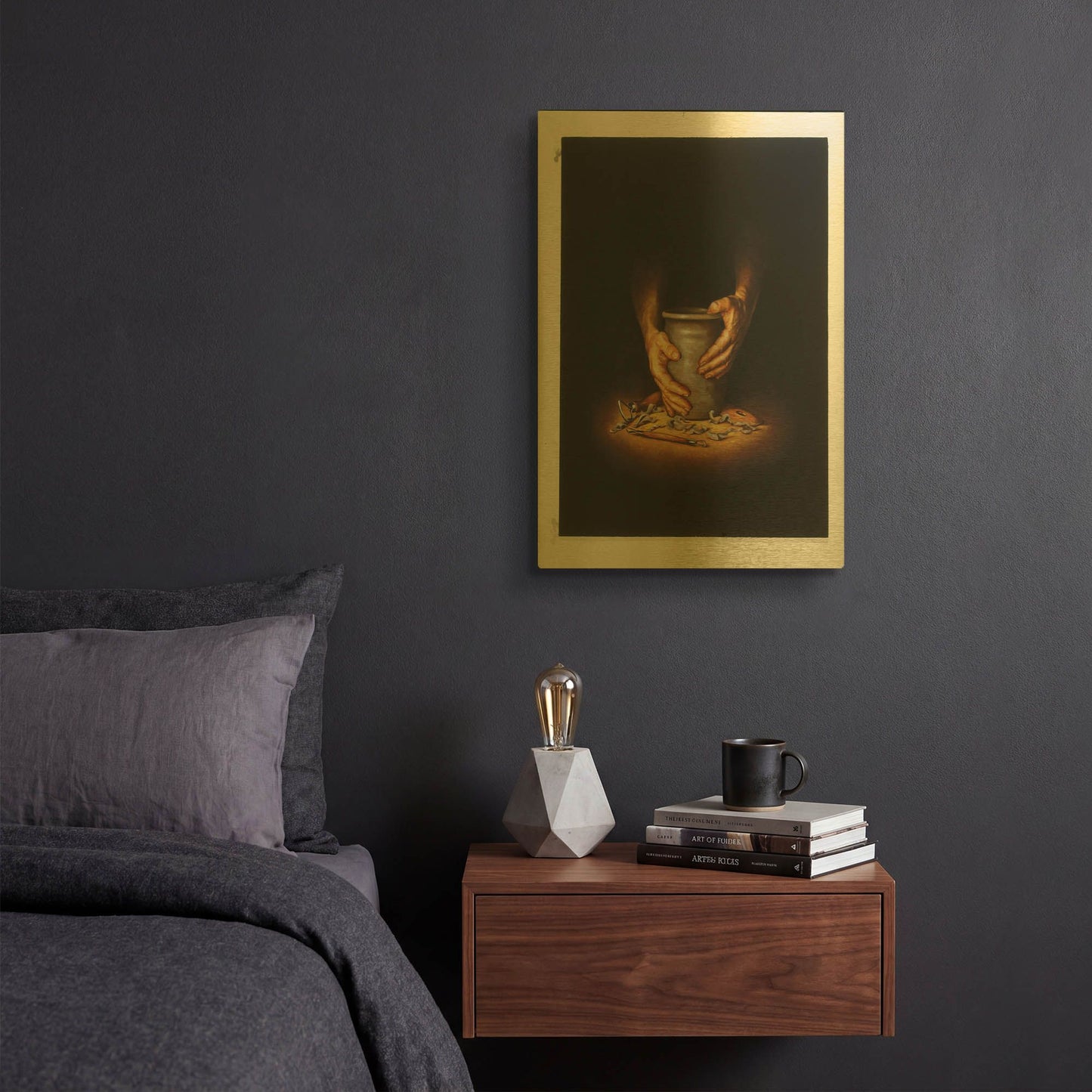 'Potter RGB' By Christopher Nick Gold Metal Wall Art
