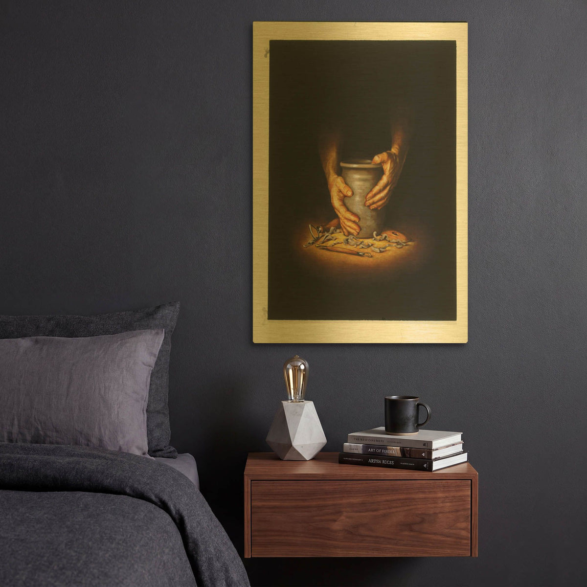 'Potter RGB' By Christopher Nick Gold Metal Wall Art