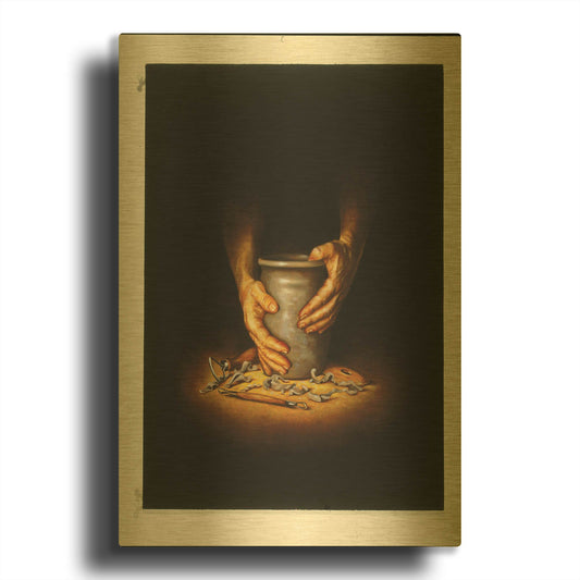 'Potter RGB' By Christopher Nick Gold Metal Wall Art