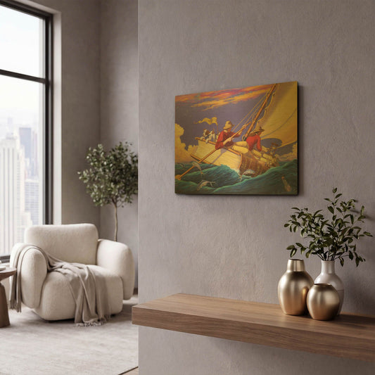 'Set Sail' By Christopher Nick Gold Metal Wall Art