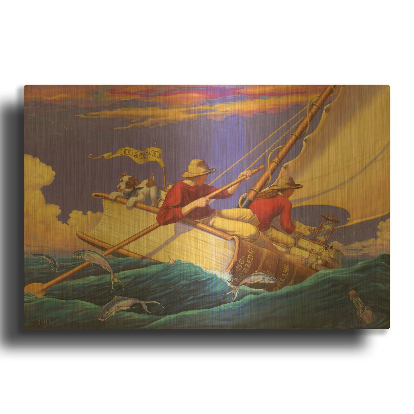 'Set Sail' By Christopher Nick Gold Metal Wall Art