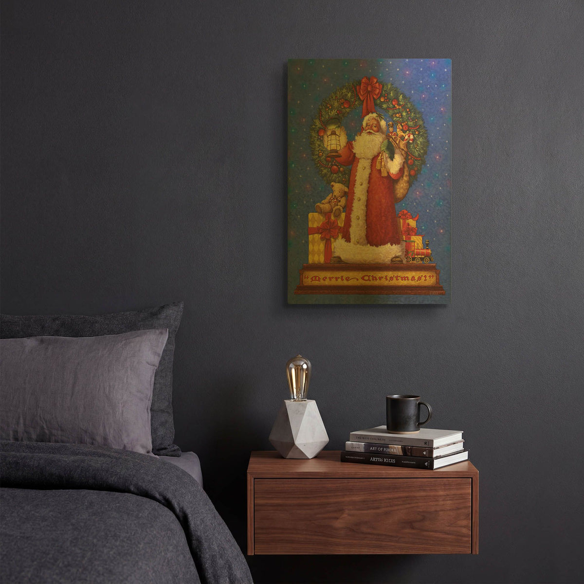 'Victorian Santa' By Christopher Nick Gold Metal Wall Art