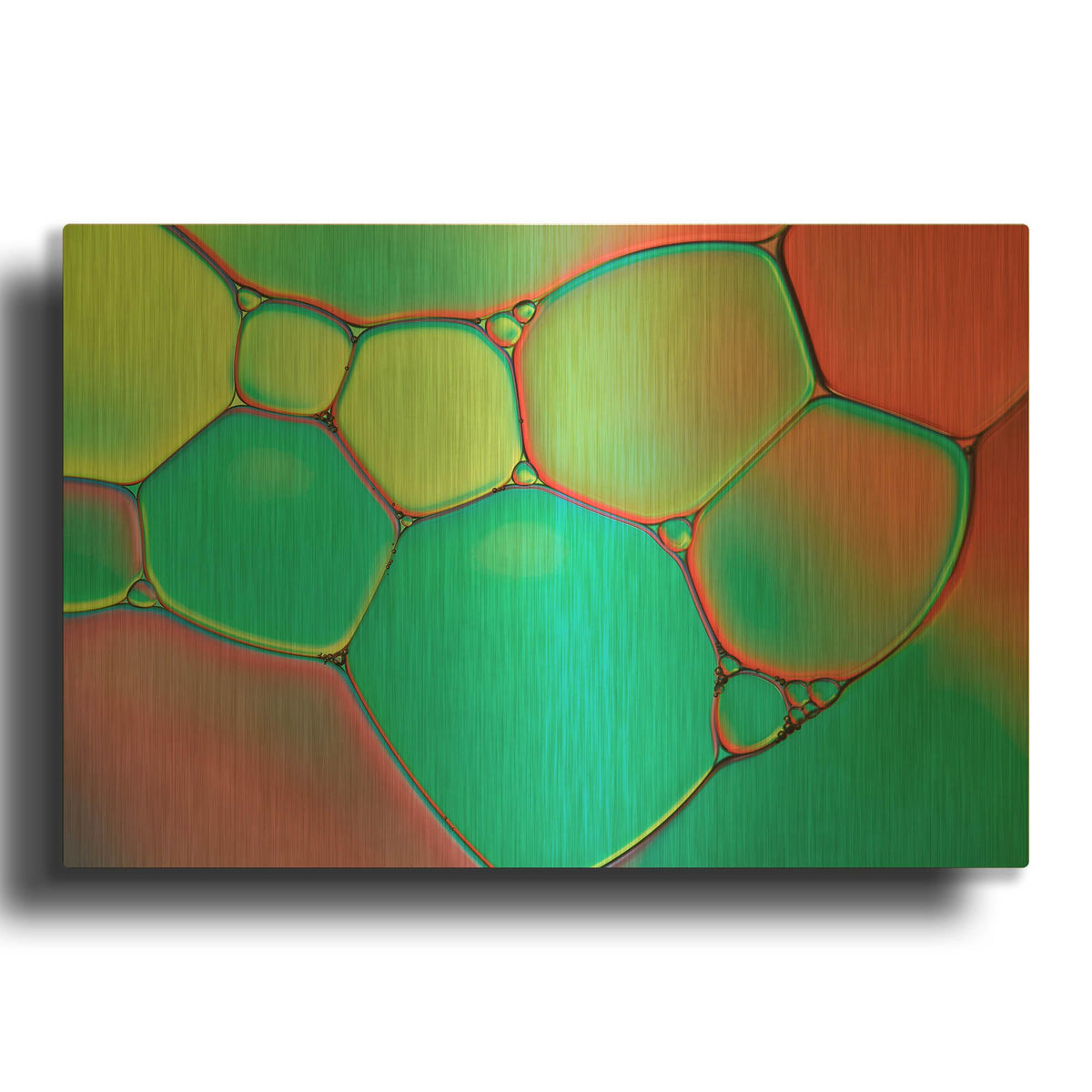 'Stained Glass III' By Cora Niele Gold Metal Wall Art