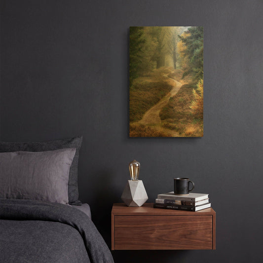 'Hiking Trail' By Cora Niele Gold Metal Wall Art