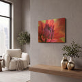 'Dahlia Centre Pink Purple' By Cora Niele Gold Metal Wall Art