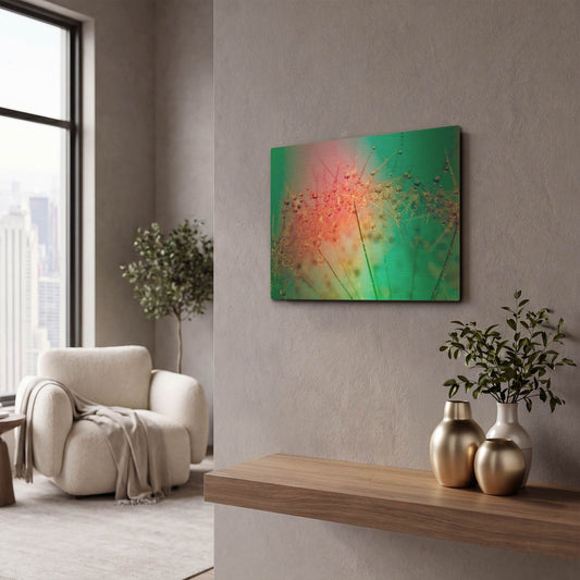 'Rainbow Droplets' By Cora Niele Gold Metal Wall Art