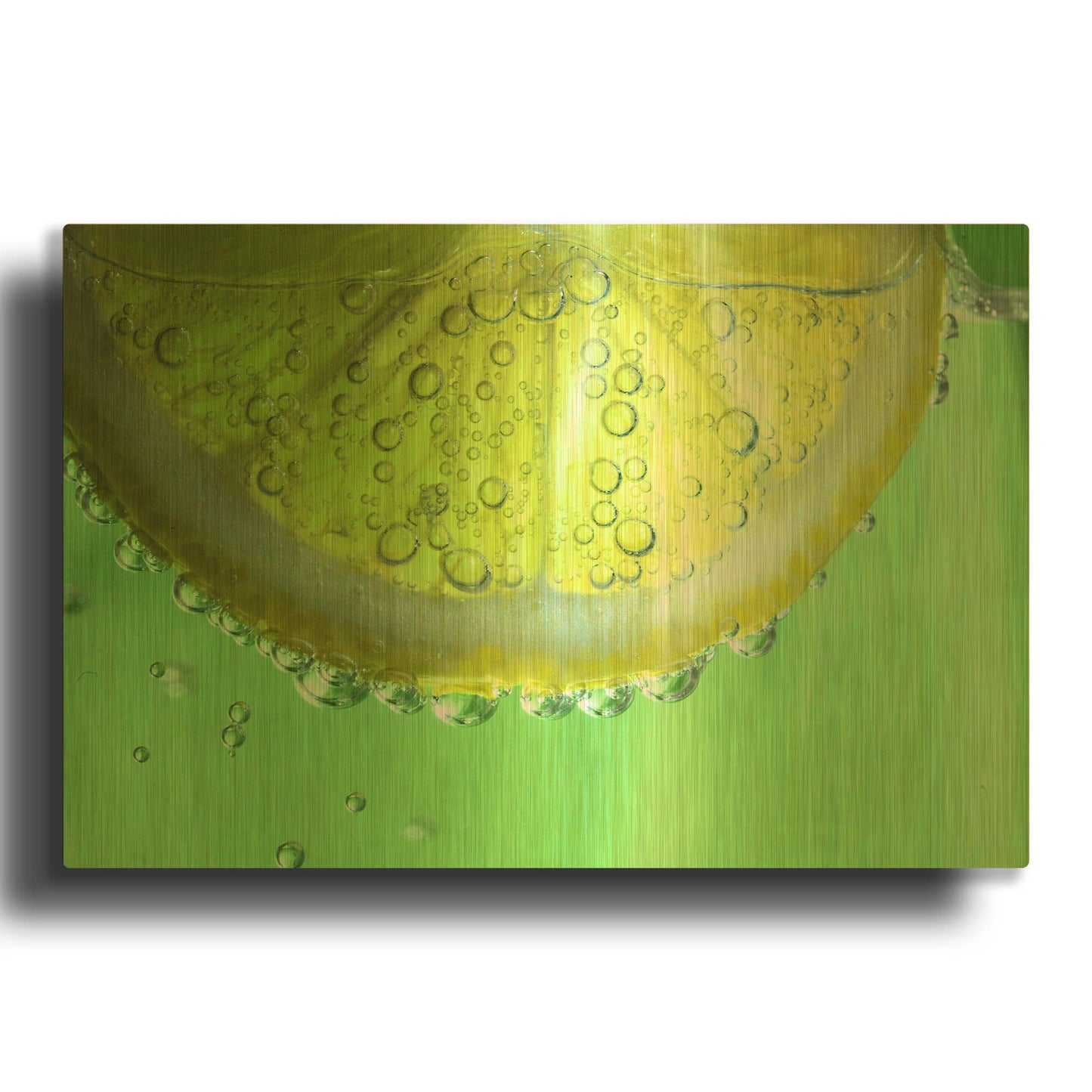 'Lemon Slice' By Dana Brett Munach Gold Metal Wall Art