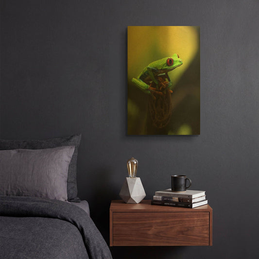 'Tree Frog' By Dana Brett Munach Gold Metal Wall Art