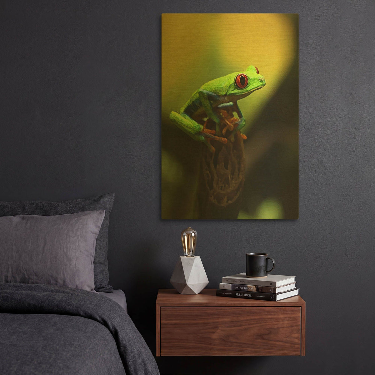 'Tree Frog' By Dana Brett Munach Gold Metal Wall Art