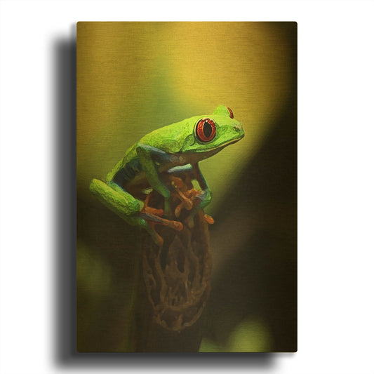 'Tree Frog' By Dana Brett Munach Gold Metal Wall Art