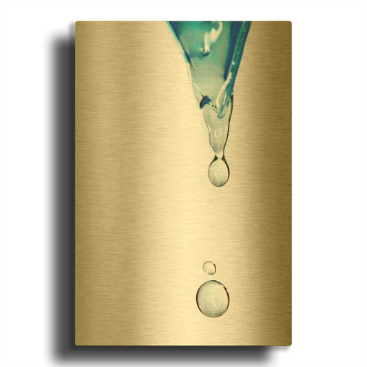 'Water' By Dana Brett Munach Gold Metal Wall Art