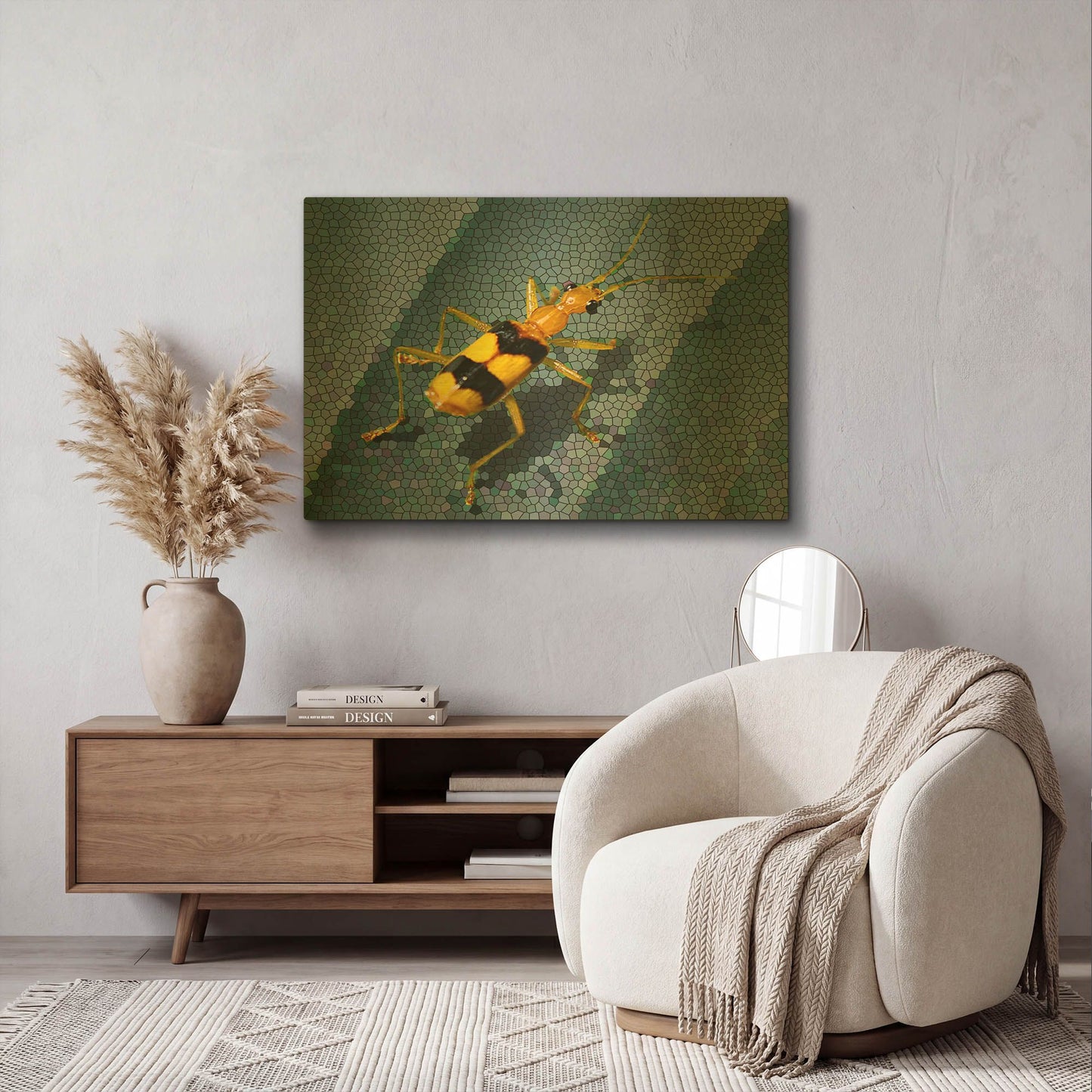 'Yellow Bug' By Dana Brett Munach Gold Metal Wall Art