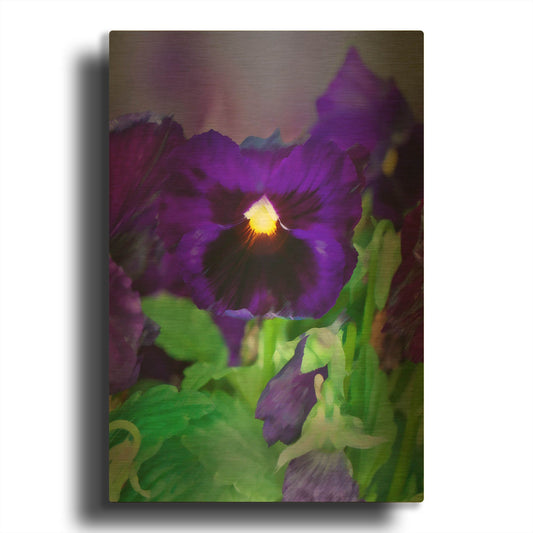 'African Pan Orchid' By Dana Brett Munach Gold Metal Wall Art