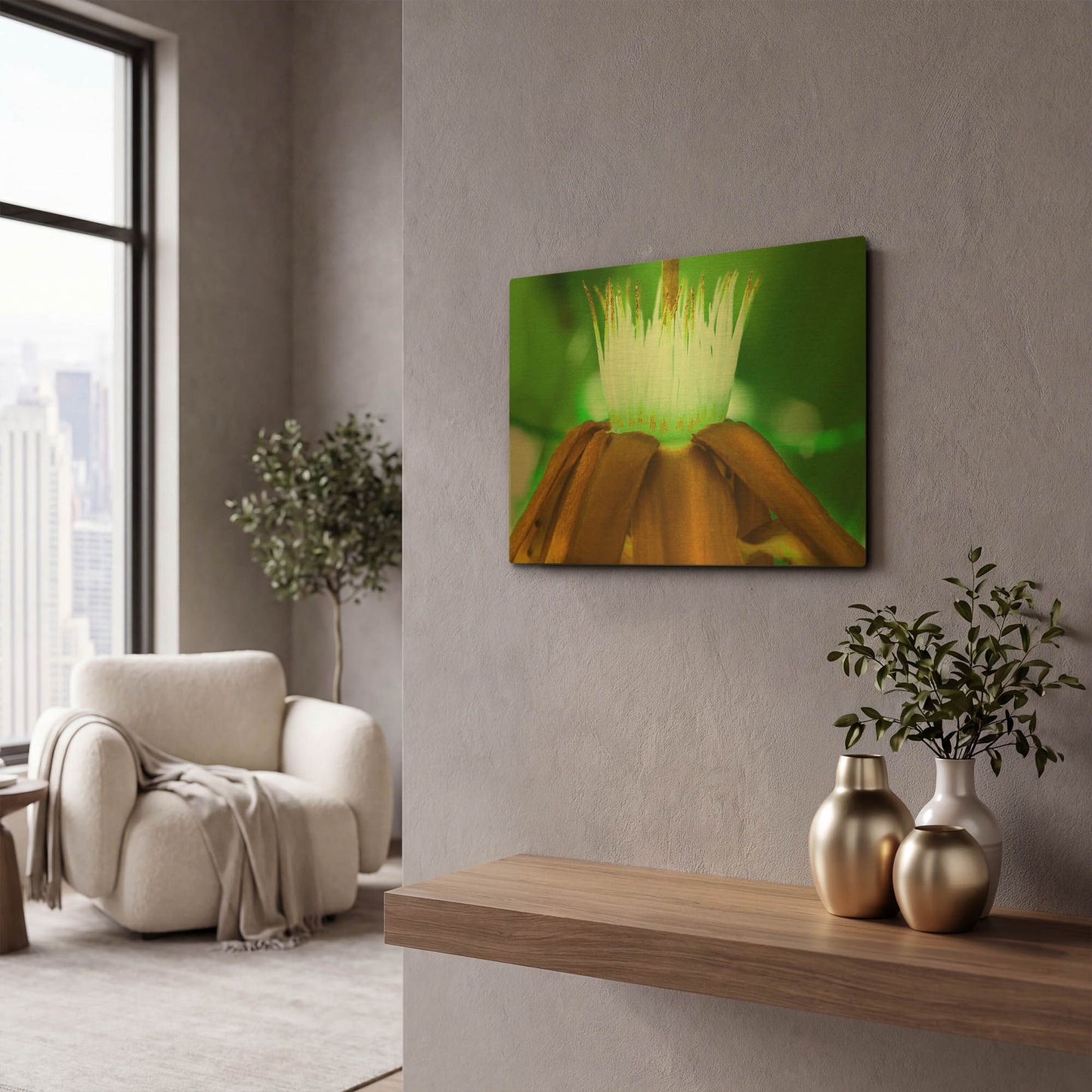'Golden Water Lilly' By Dana Brett Munach Gold Metal Wall Art