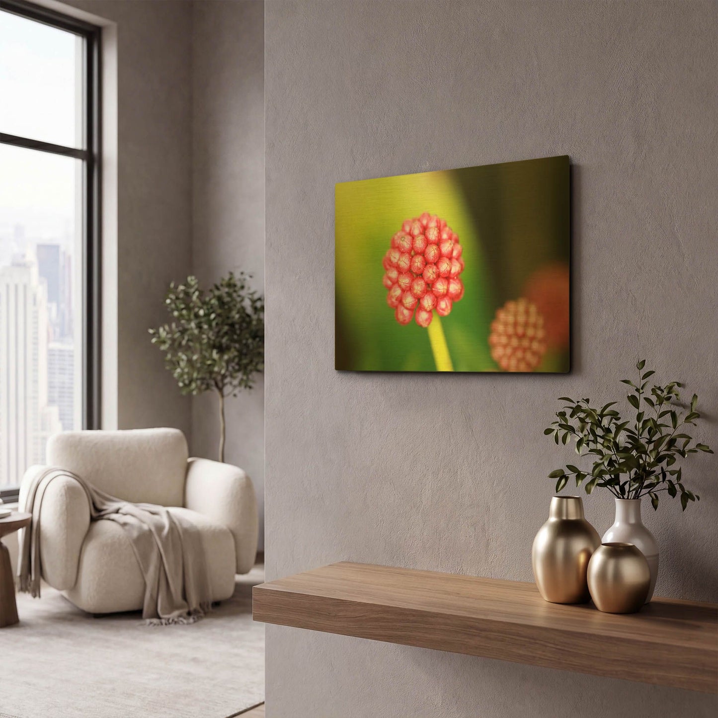 'Pod' By Dana Brett Munach Gold Metal Wall Art
