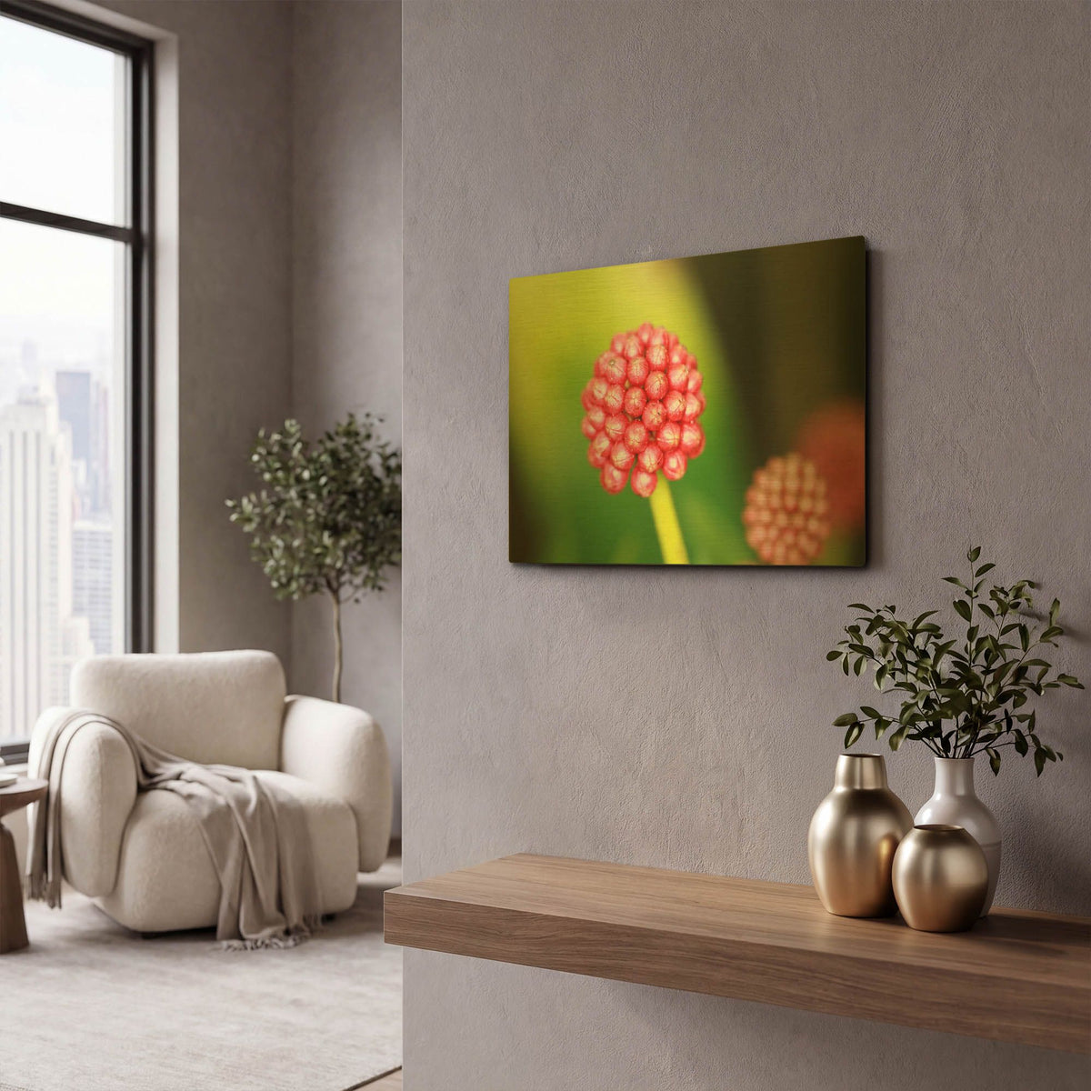 'Pod' By Dana Brett Munach Gold Metal Wall Art