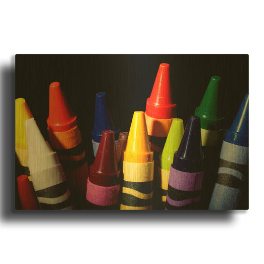 'Crayons' By Dana Brett Munach Gold Metal Wall Art