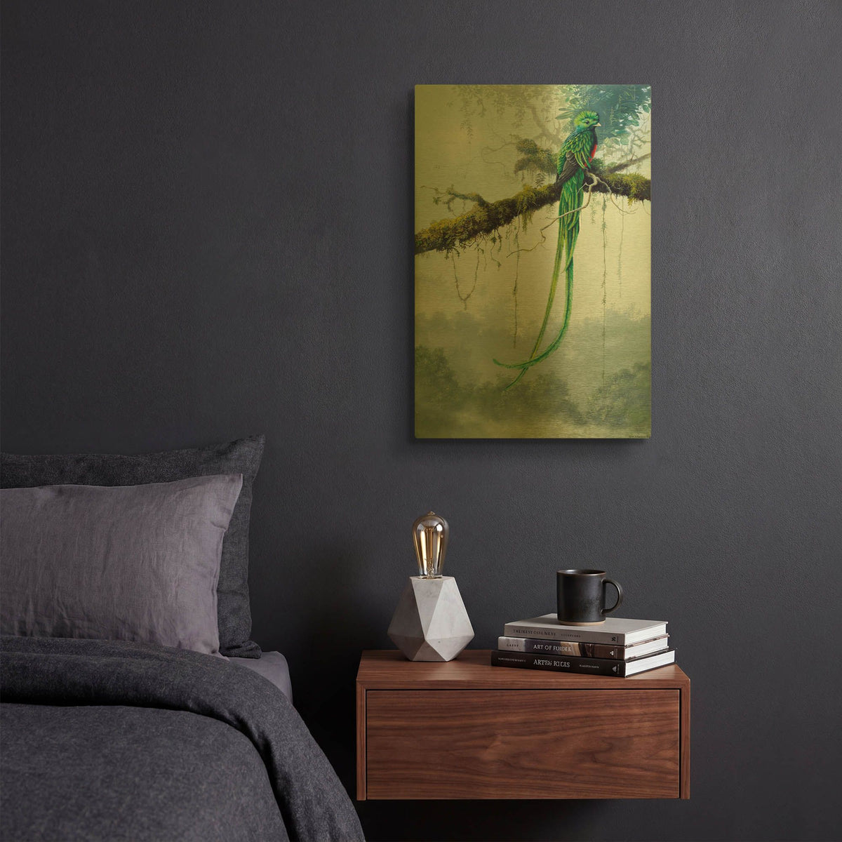 'Resplendent Quetzal' By Harro Maass Gold Metal Wall Art