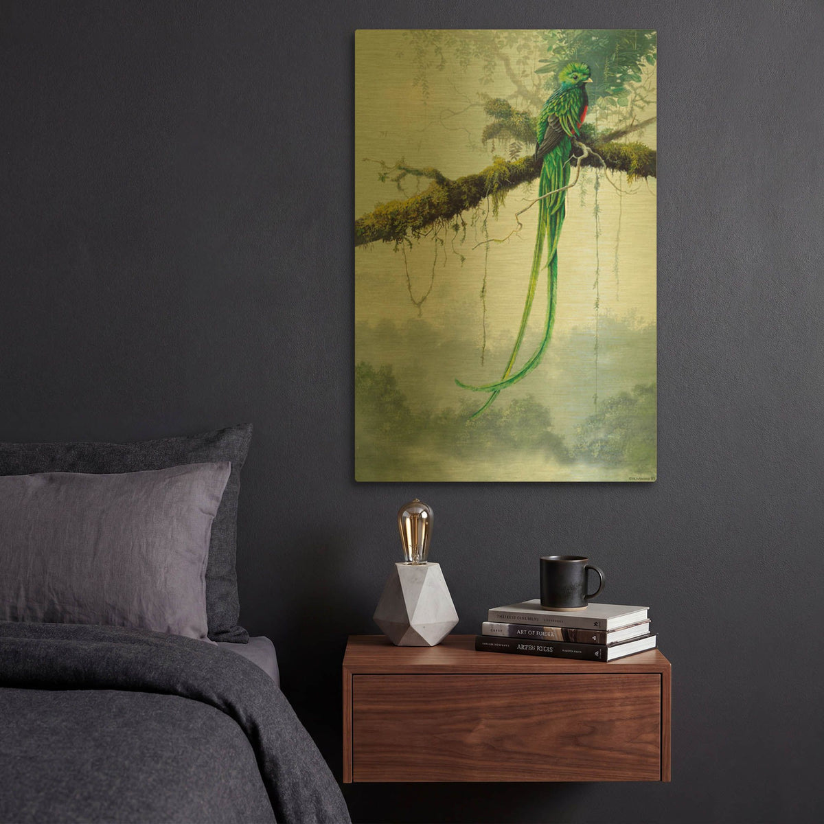 'Resplendent Quetzal' By Harro Maass Gold Metal Wall Art