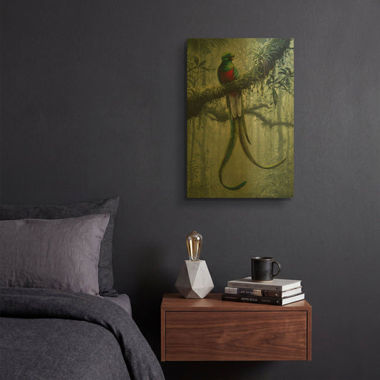 'Resplendent Quetzal 2' By Harro Maass Gold Metal Wall Art