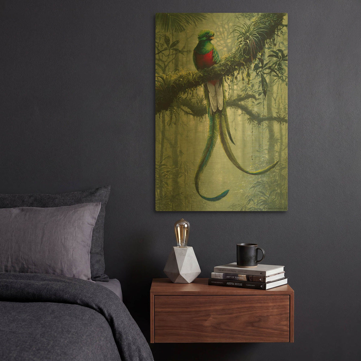 'Resplendent Quetzal 2' By Harro Maass Gold Metal Wall Art