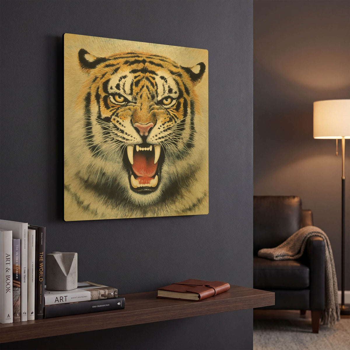 'Tiger' By Harro Maass Gold Metal Wall Art