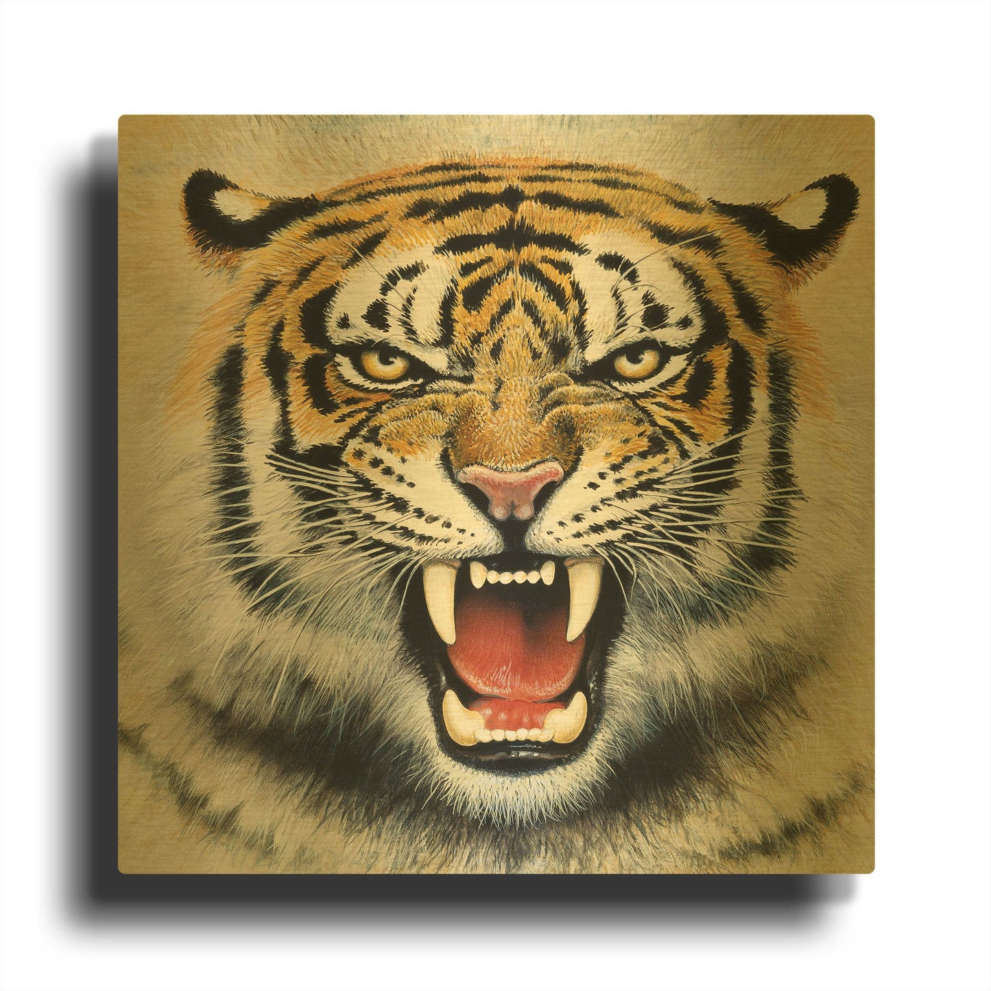 'Tiger' By Harro Maass Gold Metal Wall Art