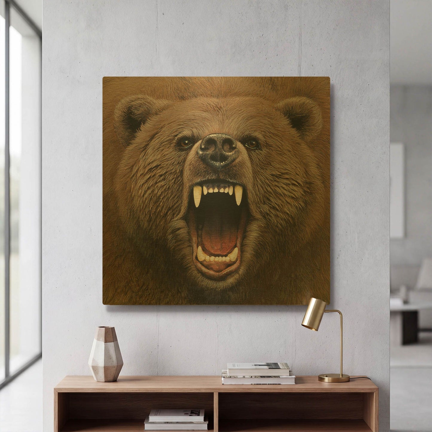 'Bear 2' By Harro Maass Gold Metal Wall Art