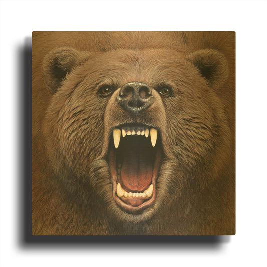 'Bear 2' By Harro Maass Gold Metal Wall Art