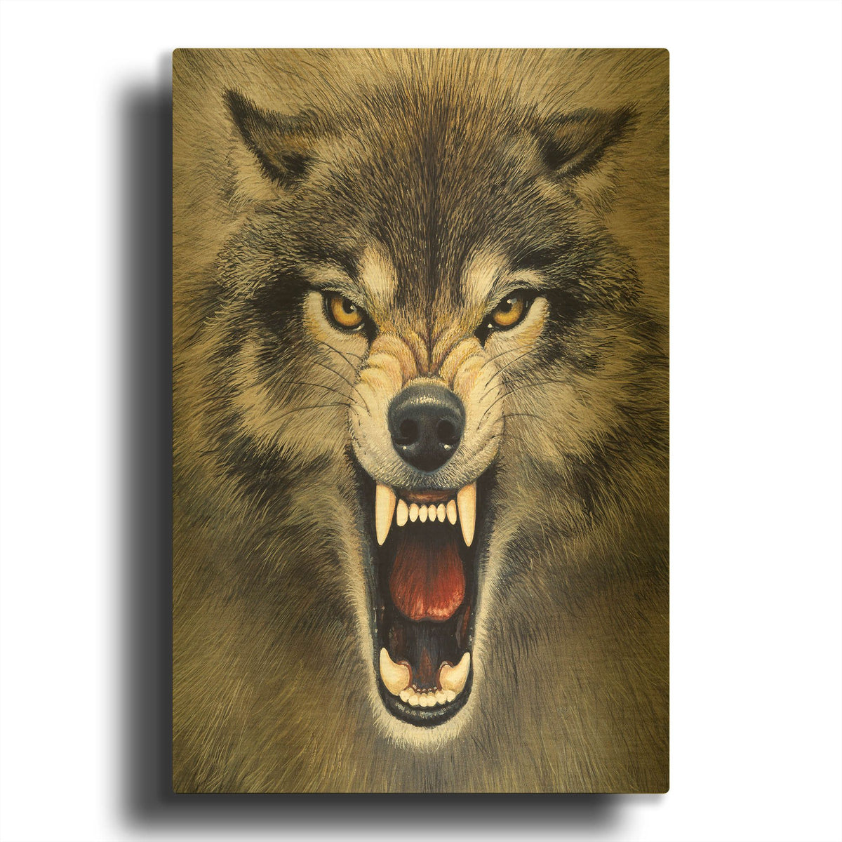 'Wolf' By Harro Maass Gold Metal Wall Art