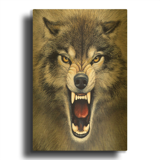 'Wolf' By Harro Maass Gold Metal Wall Art