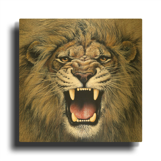 'Lion' By Harro Maass Gold Metal Wall Art
