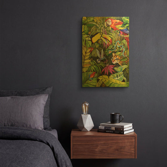'Tropical Scenery' By Harro Maass Gold Metal Wall Art