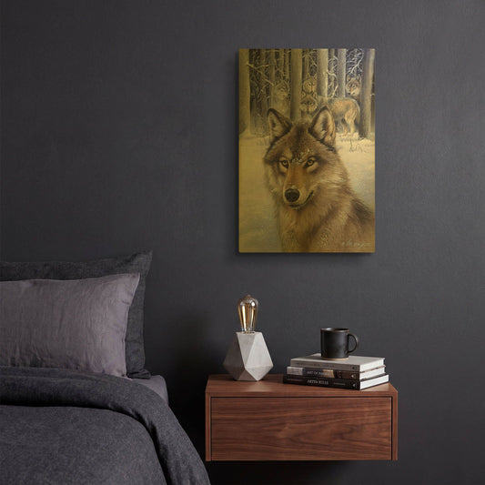 'Wolfpack' By Harro Maass Gold Metal Wall Art