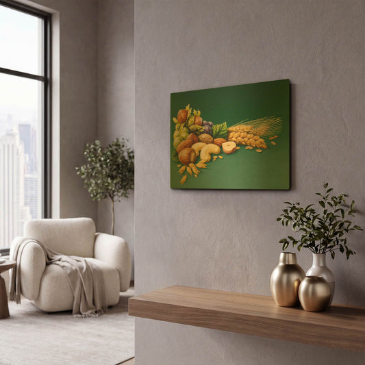 'Nuts' By Harro Maass Gold Metal Wall Art