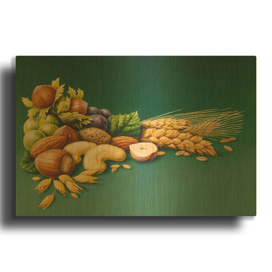 'Nuts' By Harro Maass Gold Metal Wall Art