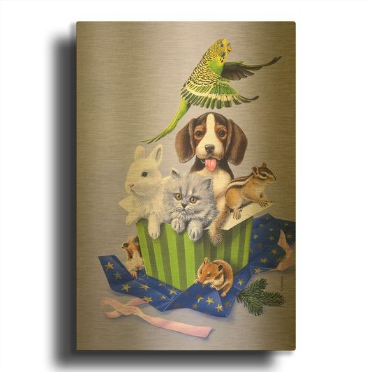 'Pets' By Harro Maass Gold Metal Wall Art