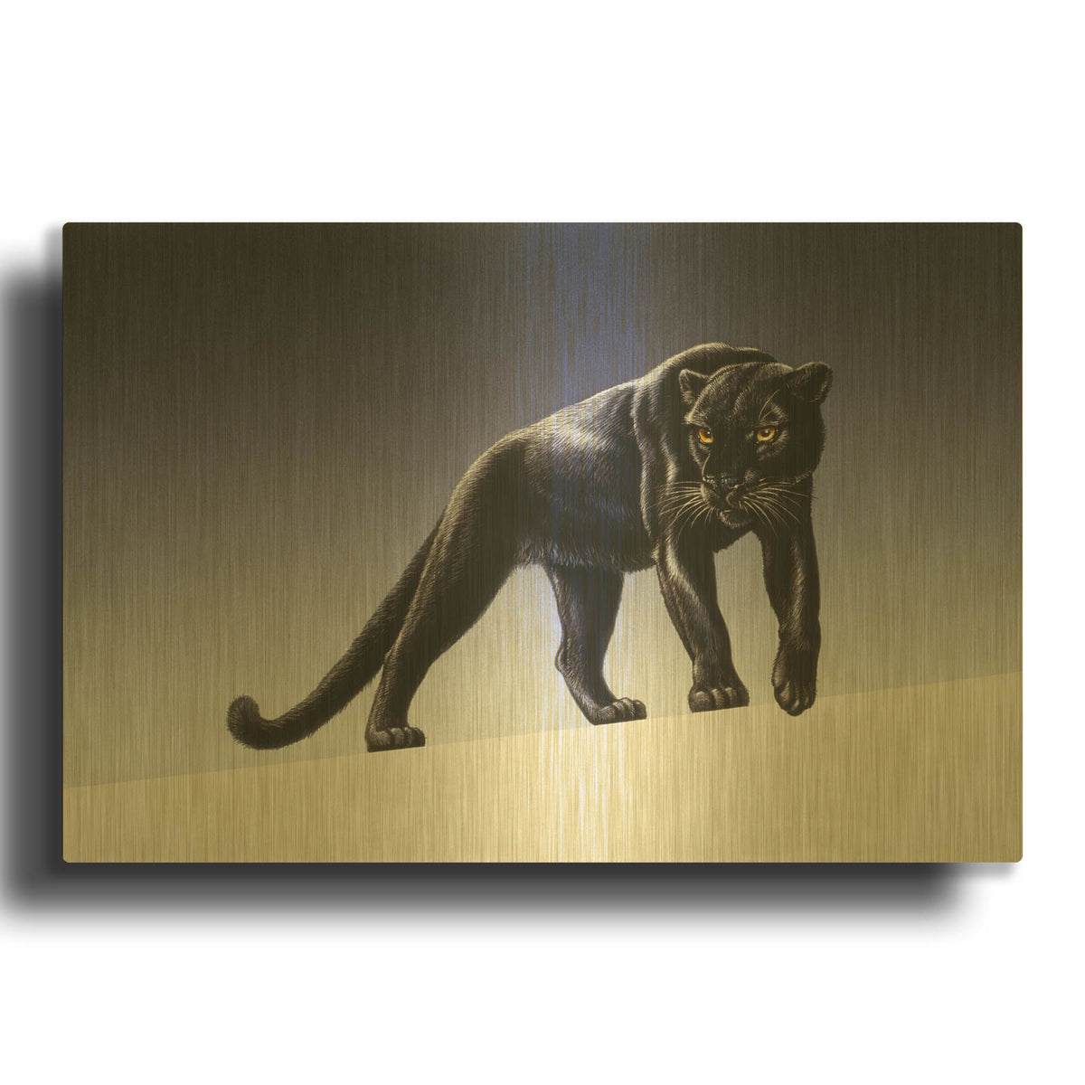 'Black Panther' By Harro Maass Gold Metal Wall Art