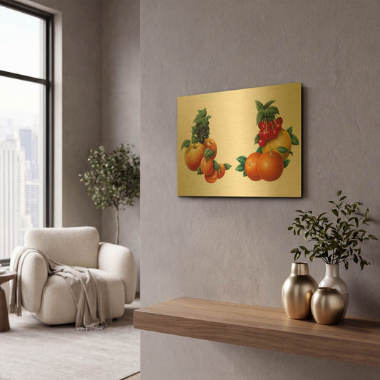'Fruit 3' By Harro Maass Gold Metal Wall Art