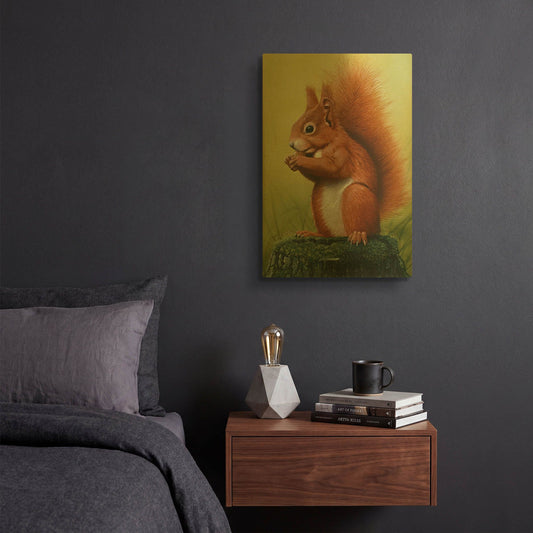 'Red Squirrel' By Harro Maass Gold Metal Wall Art