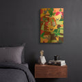 'Birds In Hats' By Holly McGee Gold Metal Wall Art