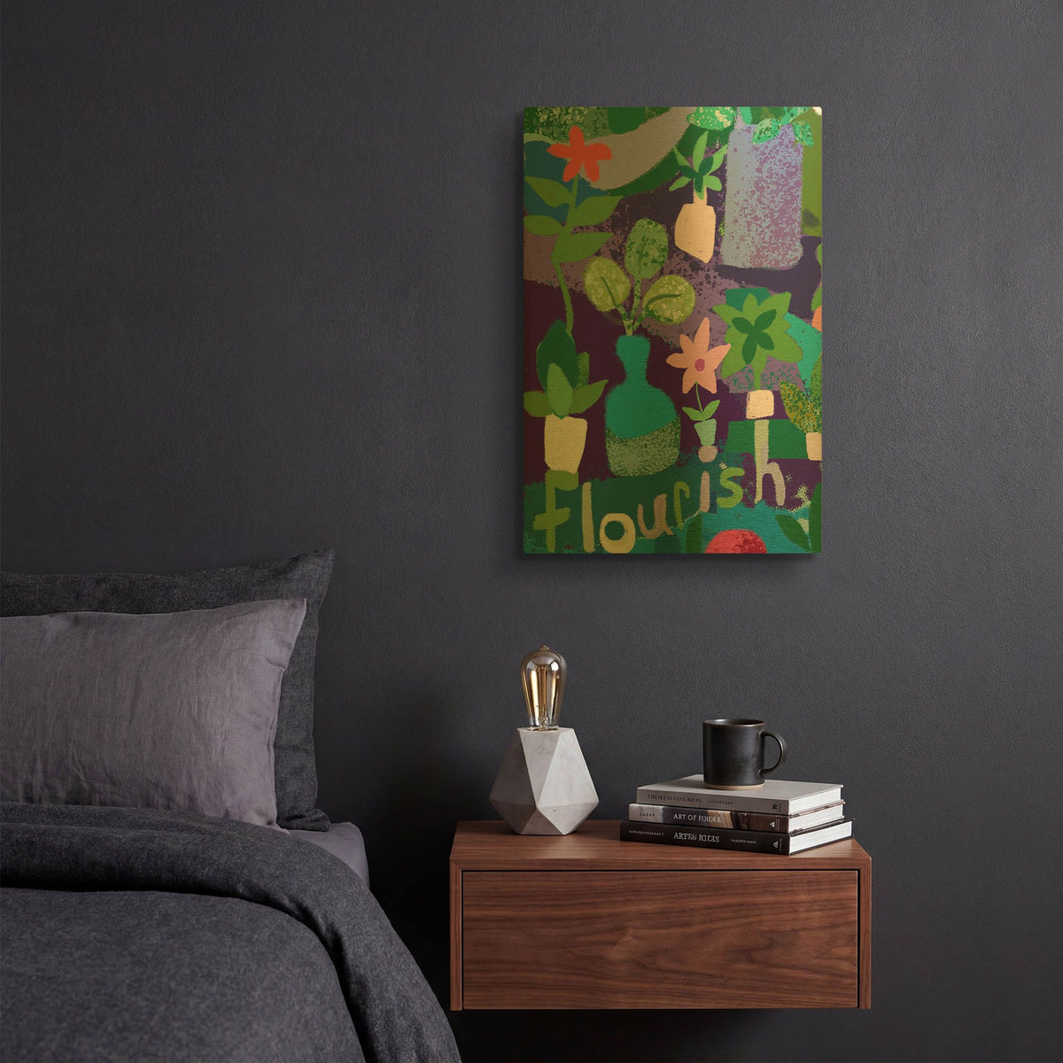 'Flourish' By Holly McGee Gold Metal Wall Art