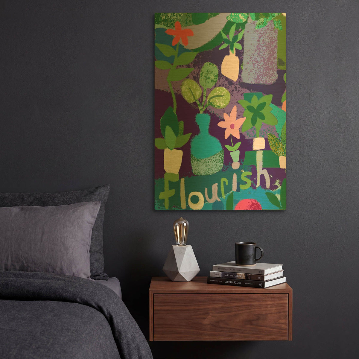 'Flourish' By Holly McGee Gold Metal Wall Art