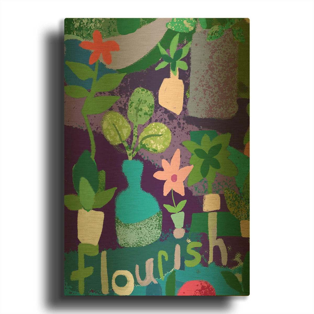 'Flourish' By Holly McGee Gold Metal Wall Art