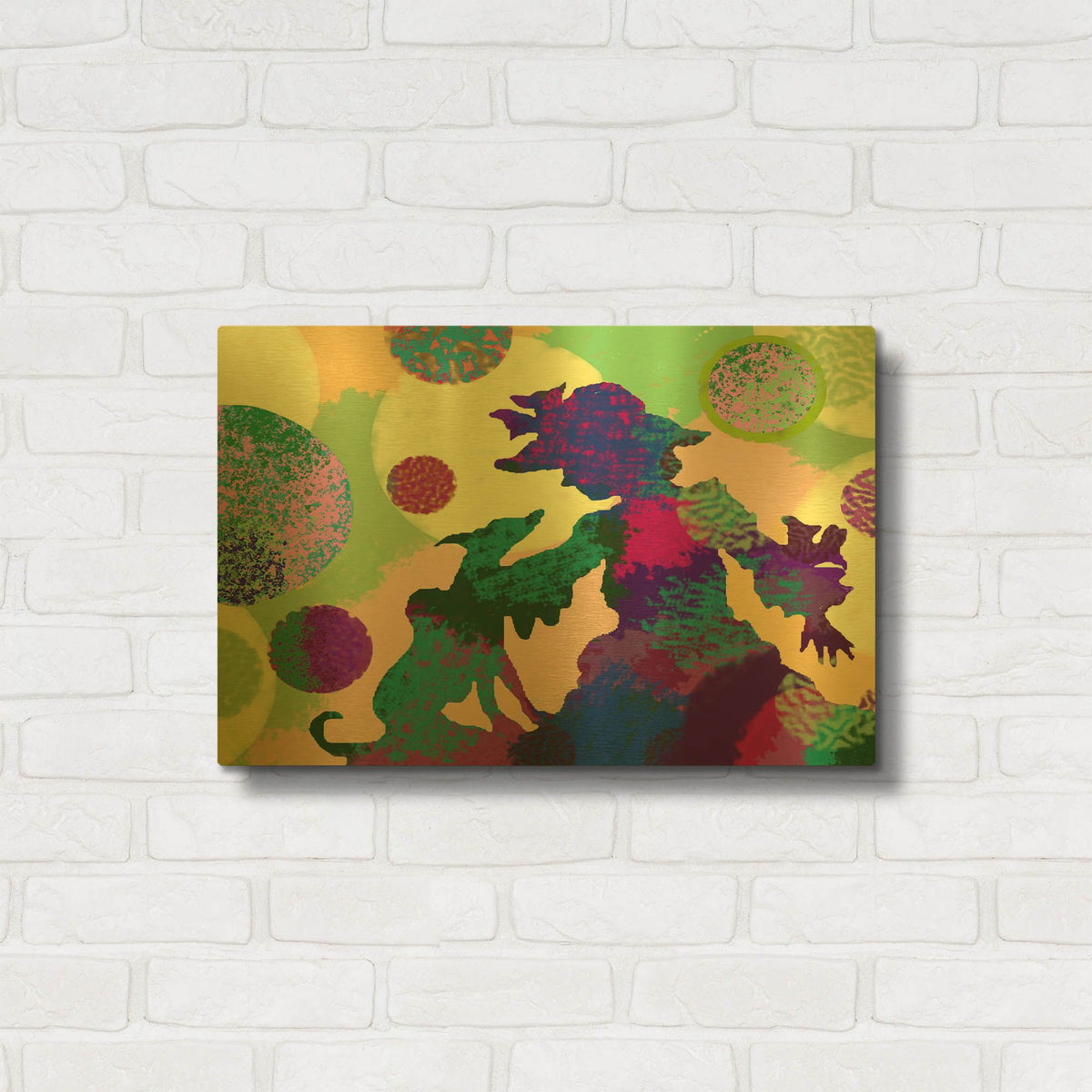 'Lady With Greyhound' By Holly McGee Gold Metal Wall Art