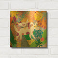 'Roosting Bird And Dog' By Holly McGee Gold Metal Wall Art